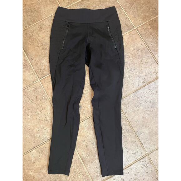 Eddie Bauer Women's 8 Polar Fleece-Lined Dark Blue Nylon Hiking Cozy Warm Pants - Picture 1 of 13